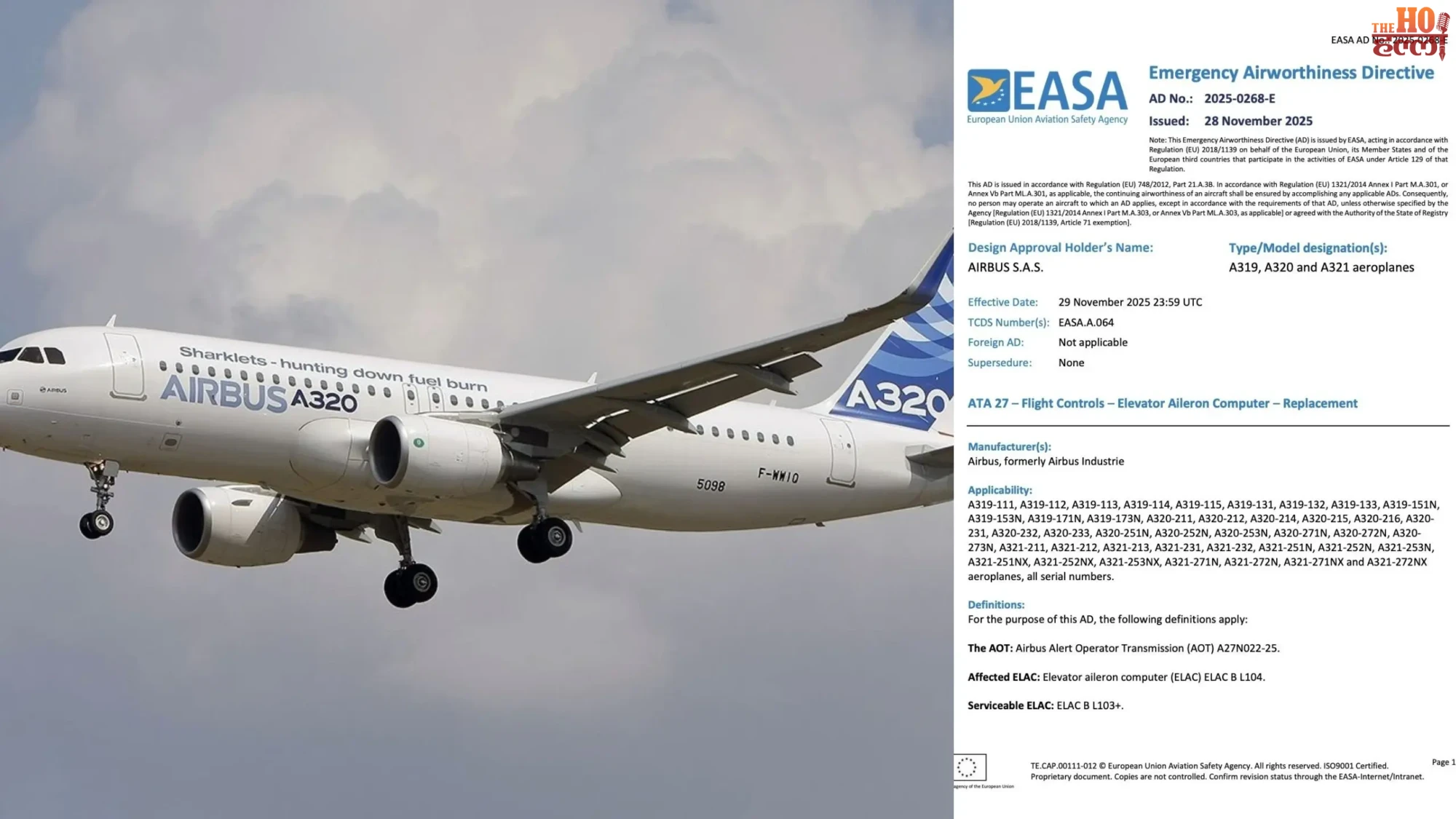 Airbus A320 Risk Alert Sparks Global Passenger Concern