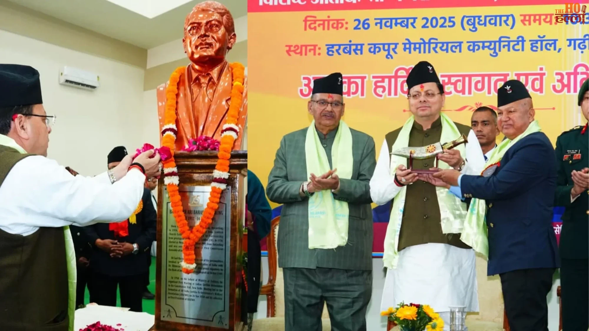 CM Dhami Unveils Statue of Barrister Ari Bahadur Gurung