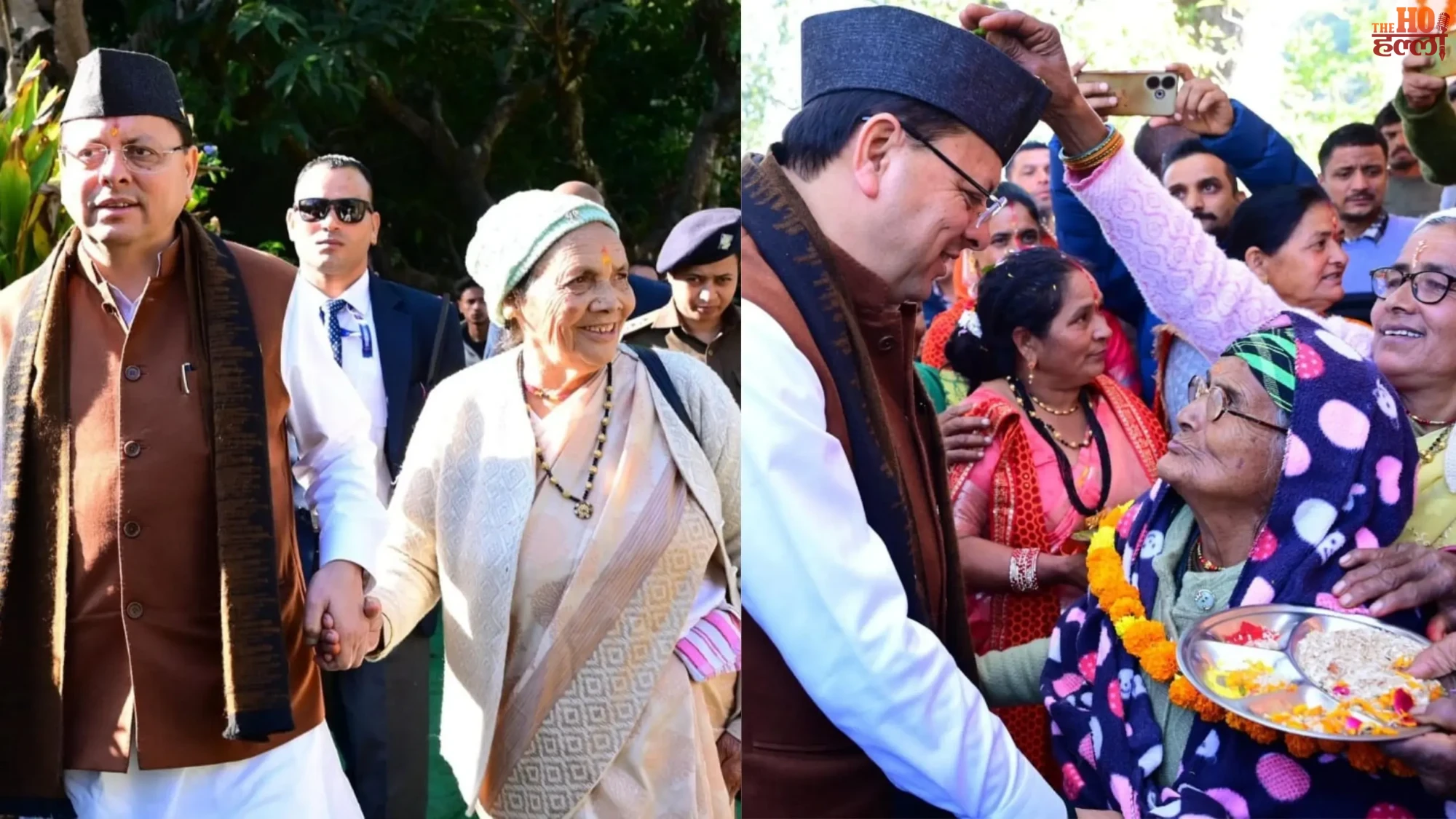 CM Dhami Visits Ancestral Village, Urges People to Support Development