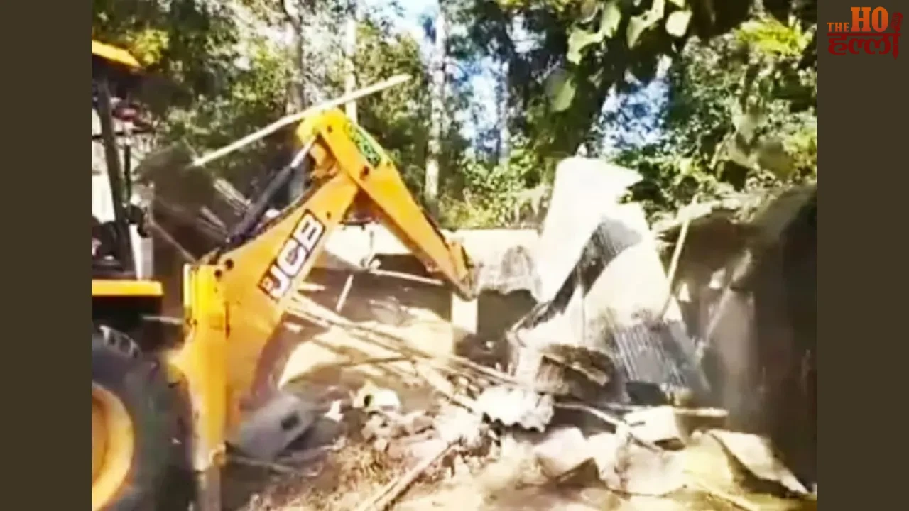 Illegal Construction on Govt Land Demolished