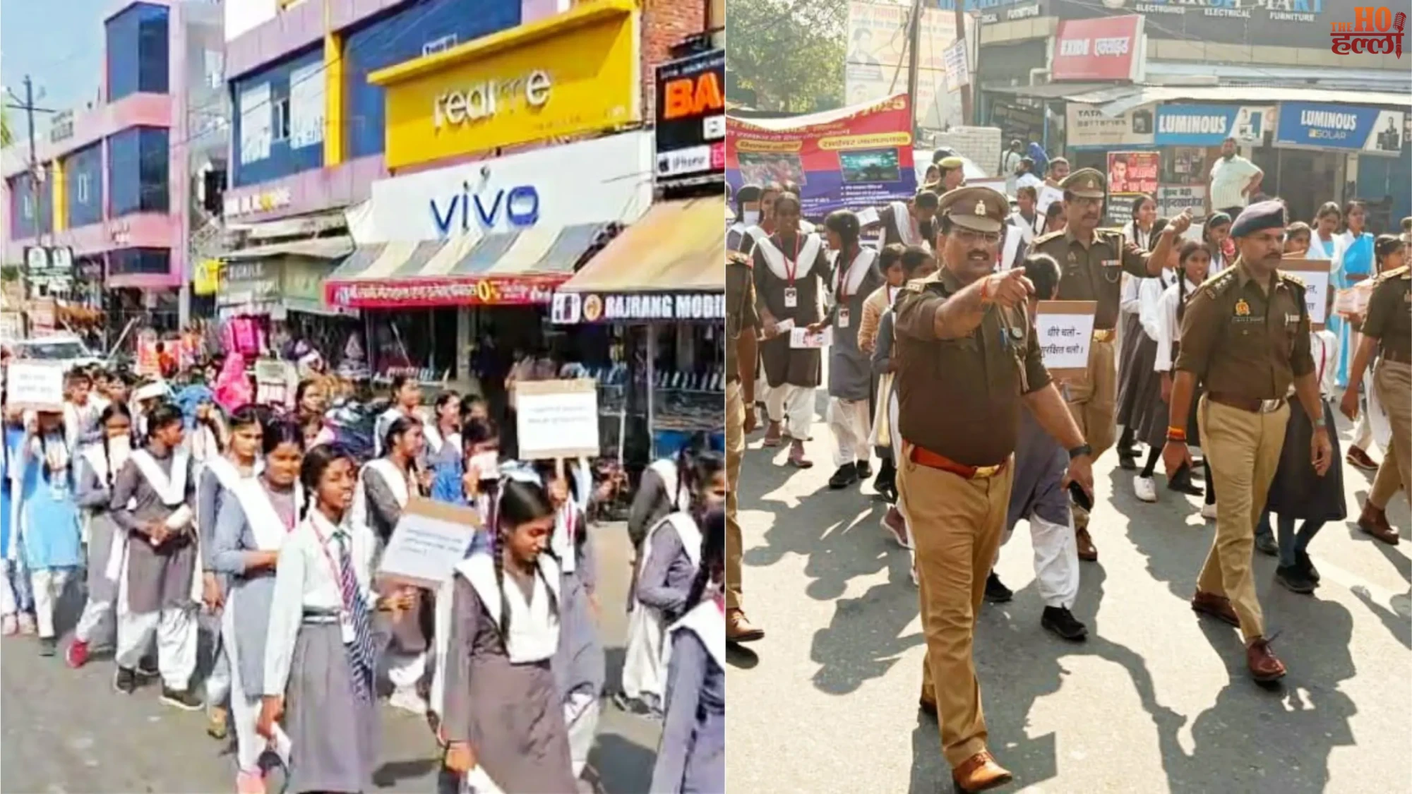 police-students-road-safety-rally