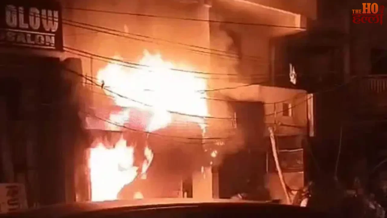 A Massive Fire Broke Out Near the Kaiserbagh Bus Stand
