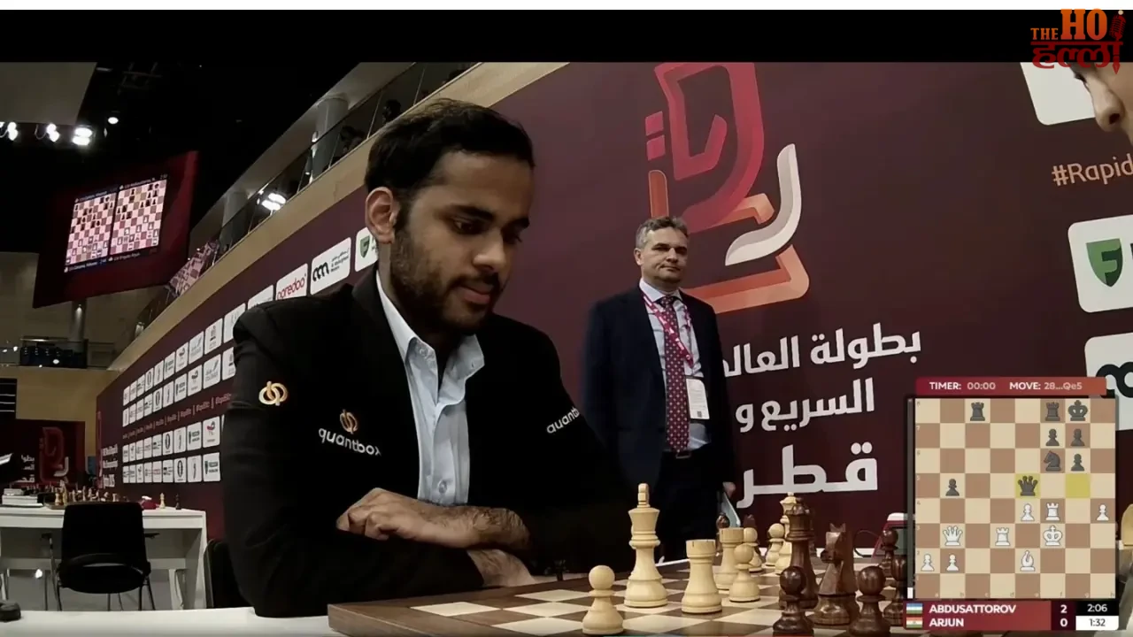 Arjun Erigesi's Powerful Performance at Blitz Championship