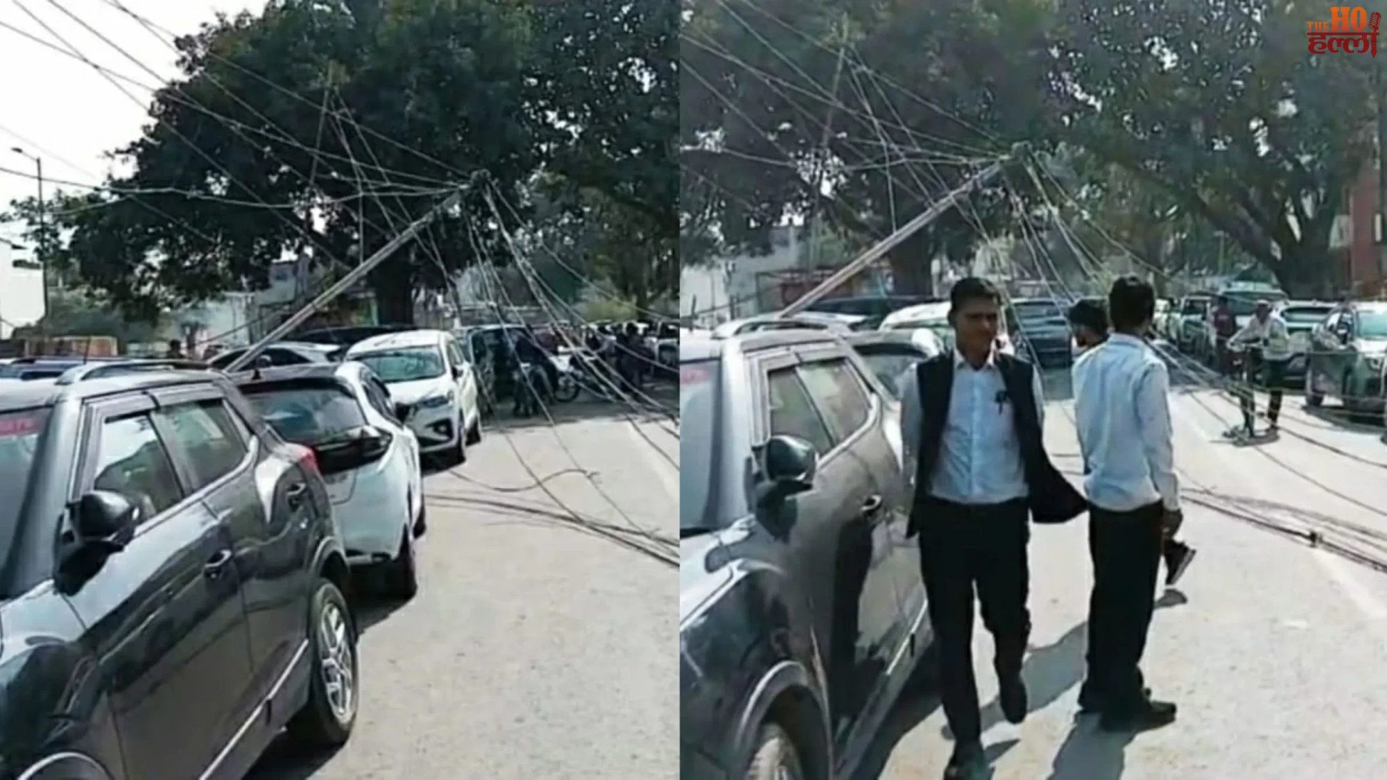 Bolero Hits Pole Near Lucknow Tehsil Lawyers Escape Shock