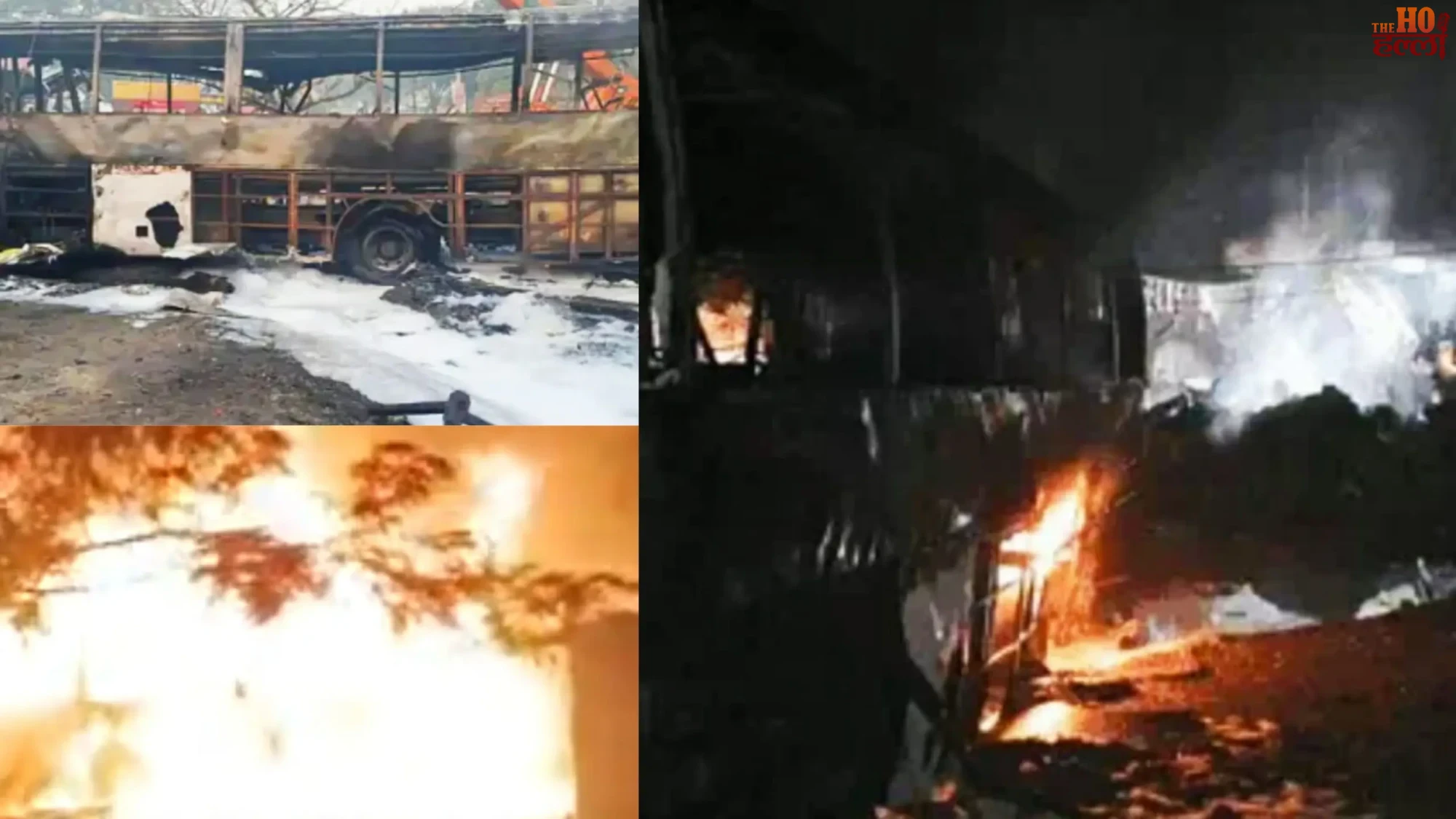 Bus-Truck Collision Sparks Fire; 3 Dead, 25 Injured