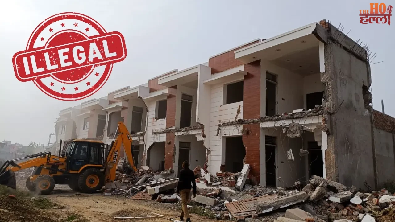 LDA Bulldozer Action in Lucknow Dismantles Illegal Constructions