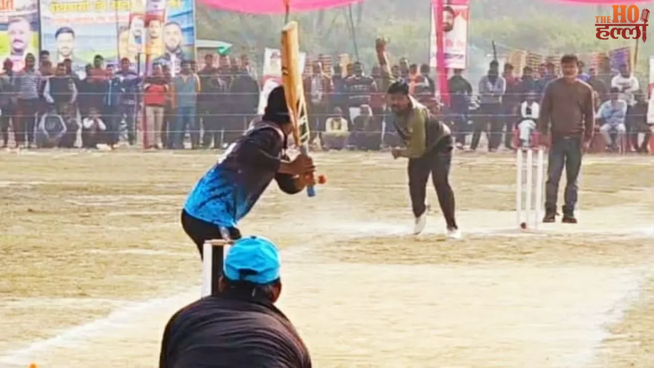 League Match in the Open Cricket Tournament Excitement