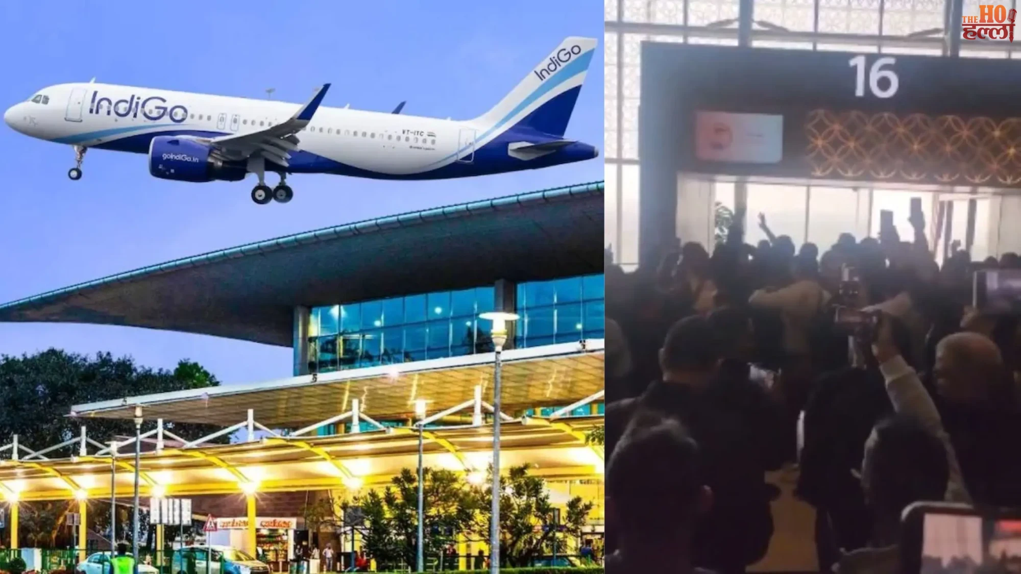 Lucknow Flight Cancelled Passengers Protest at Airport