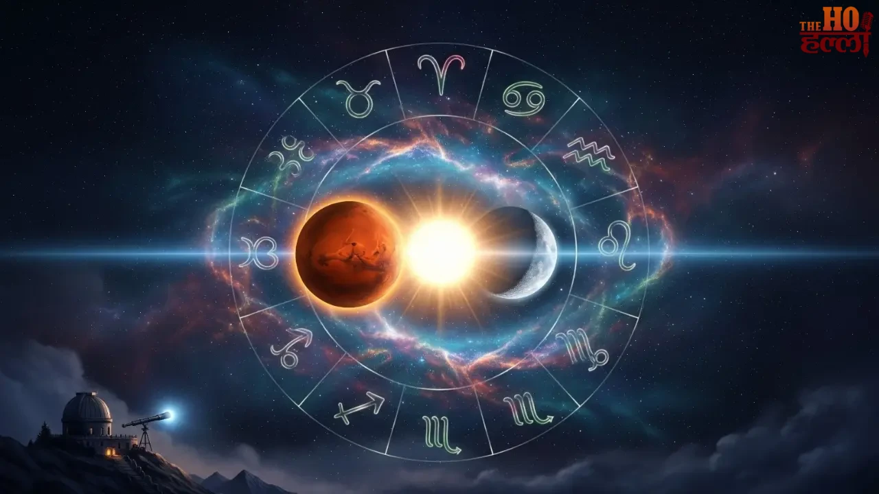 A Great Conjunction of Mars Sun and Moon Revealed