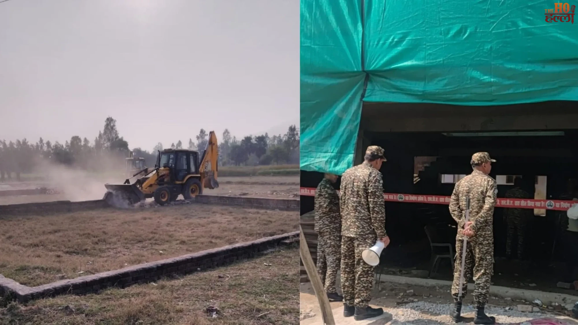 Bulldozer Action in Lucknow Demolishing Illegal Plots