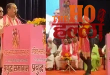 Chaos at Lucknow Event Dinesh Sharma's Speech Disrupted