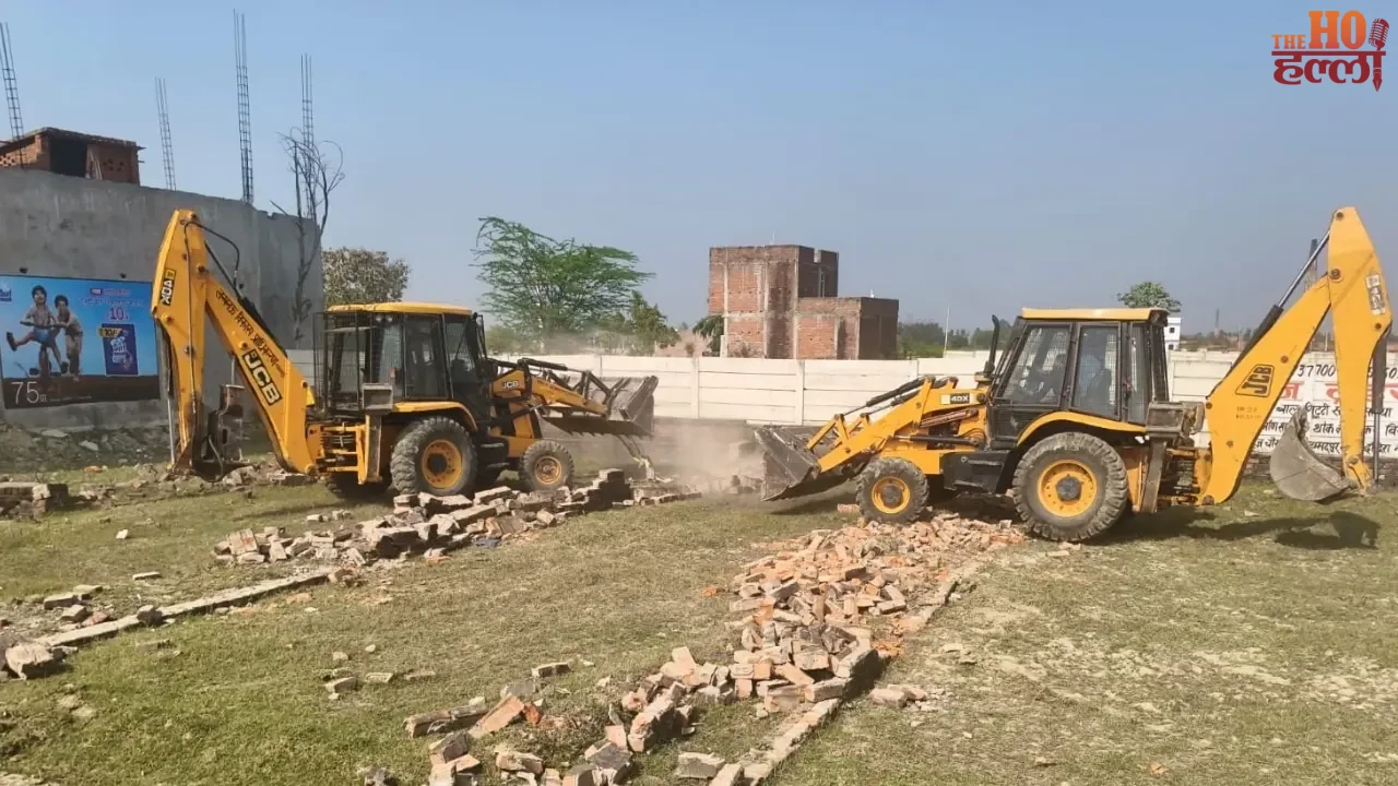 LDA's Bulldozer Action 10 Illegal Plots Demolished