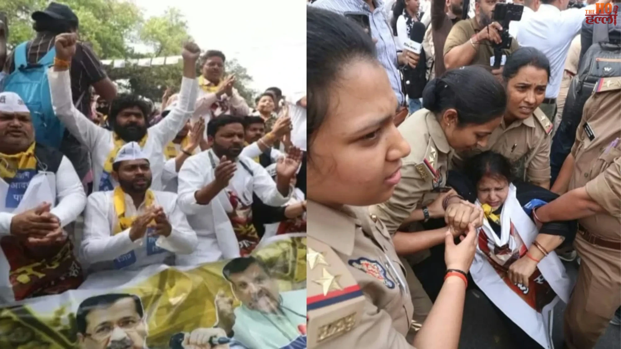 AAP Protest in Lucknow Over Gas Shortage Unfolds