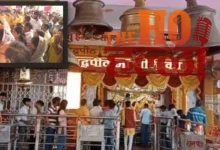 Devotees Immersed in Devotion to the Mother Goddess Celebrate