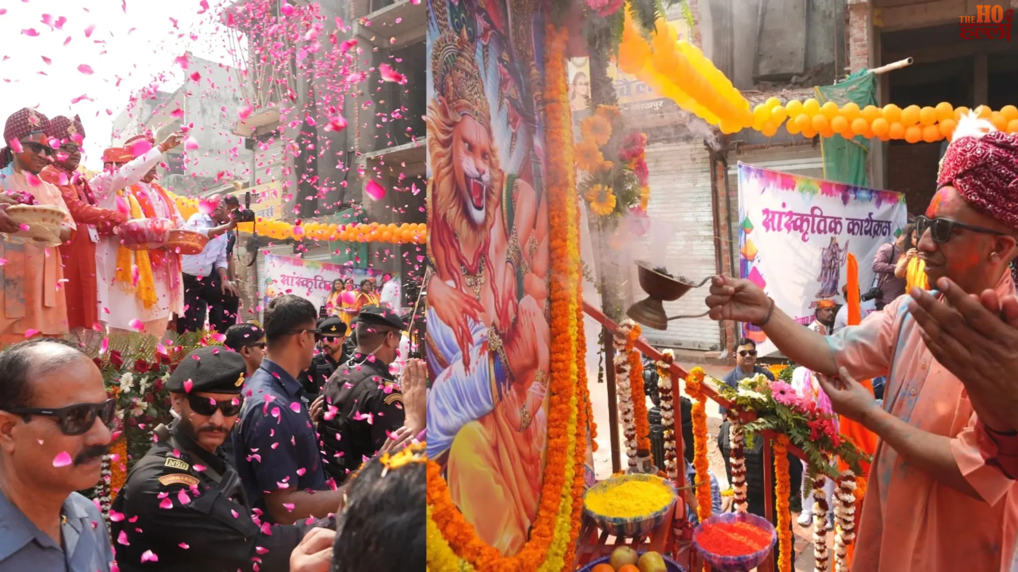 Gorakhpur Holi Procession CM Yogi Celebrates Unity