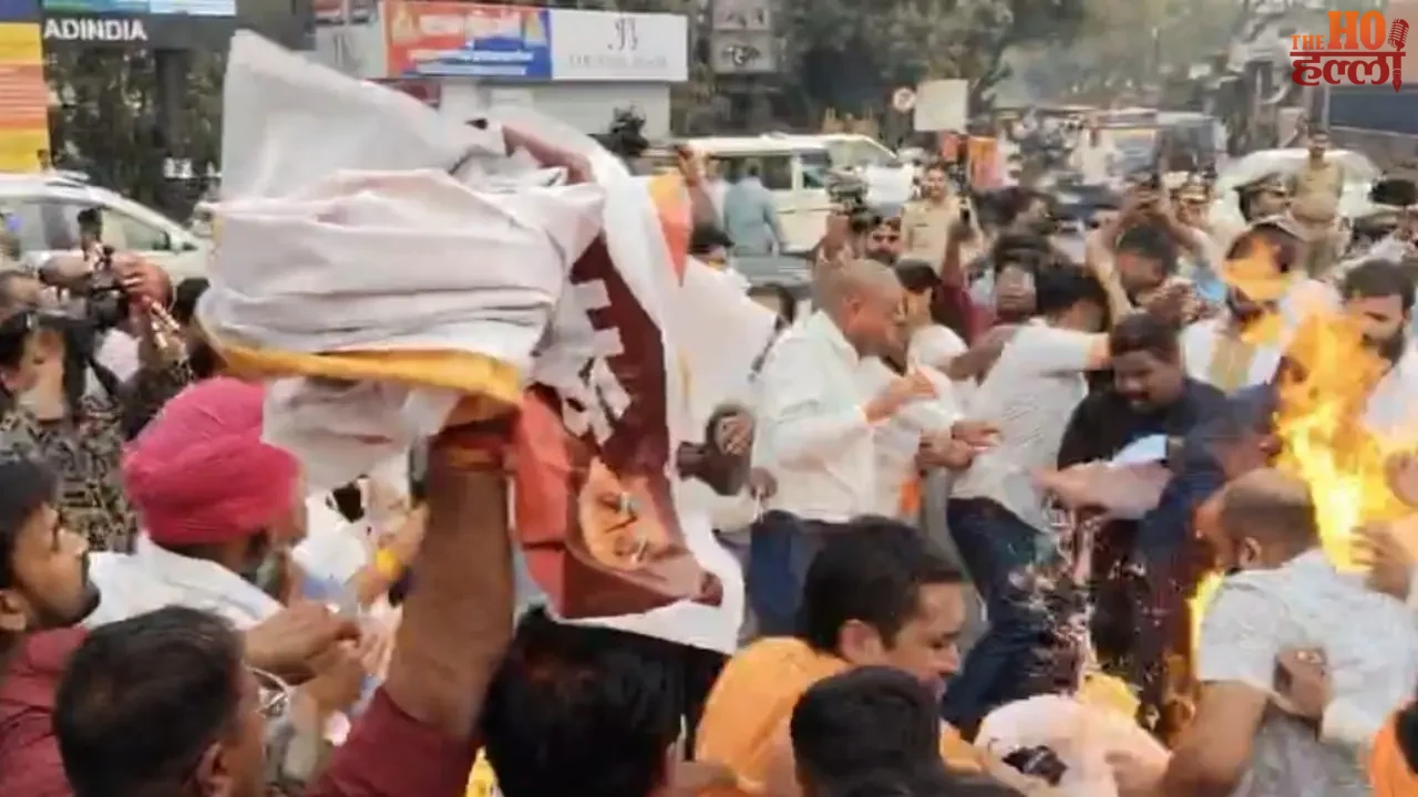 Protest Erupts in Flames During Effigy Burning