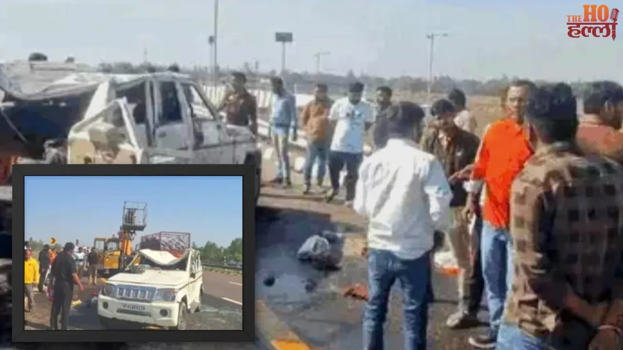 Tyre of a Bolero Speeding on the Purvanchal Expressway Accident
