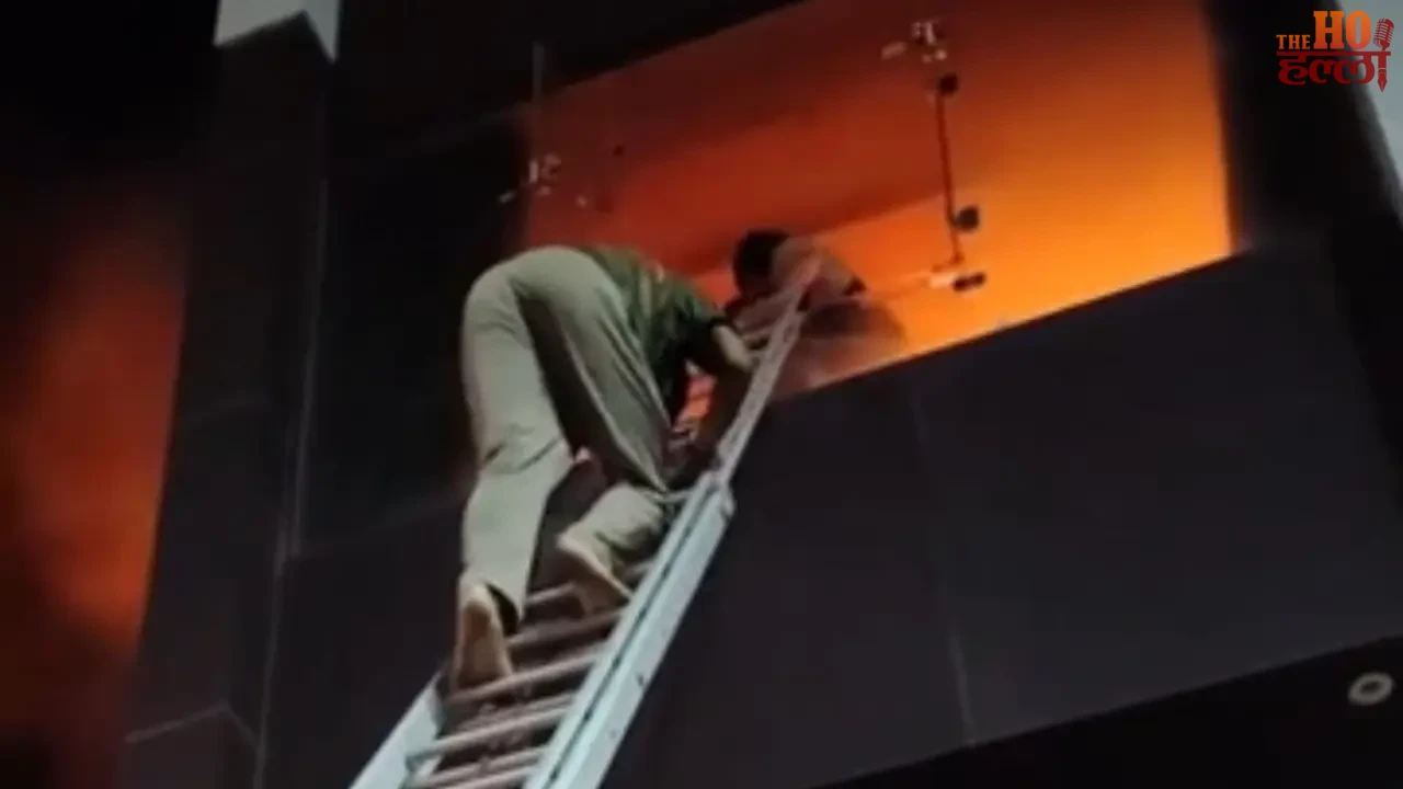 Massive Fire in Lucknow Panic in Three-Storey House