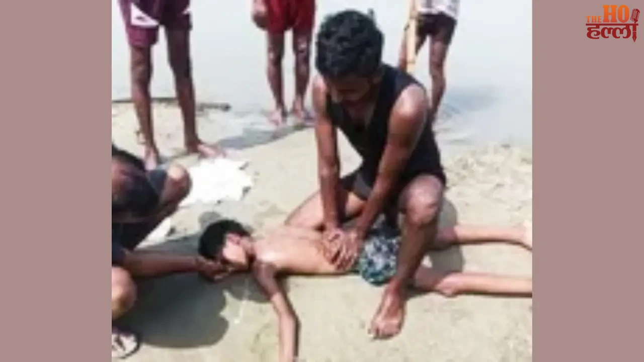 Brother and sister who had come to their maternal home rescued