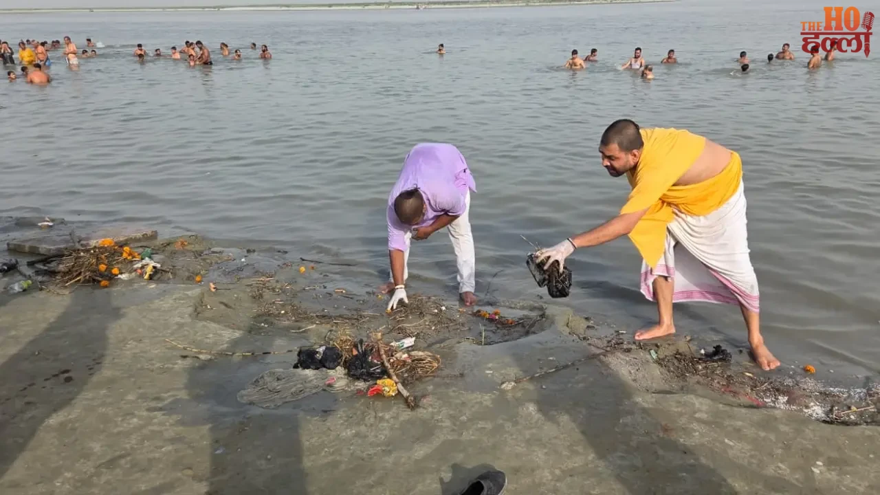 Cleaning of Saryu at Guptarghat Plastic Waste Found