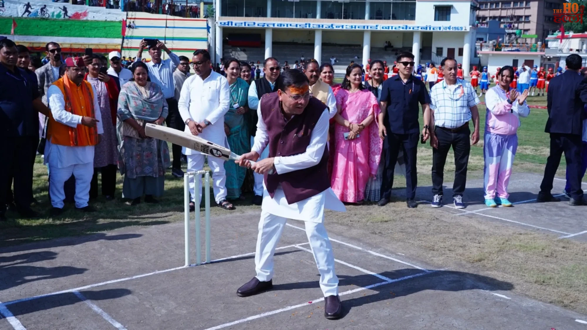 CM Dhami Inaugurates Sports Ground and Floodlights