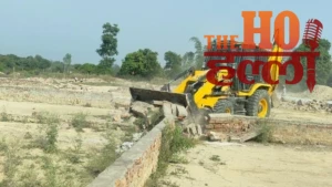 LDA Bulldozer Demolishes 10 Illegal Plottings Today (1)