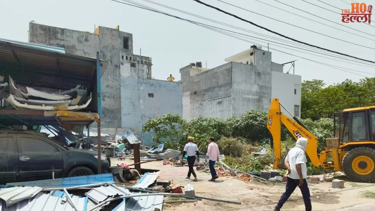 LDA's Bulldozer Roars in Lucknow Against Illegal Workshops