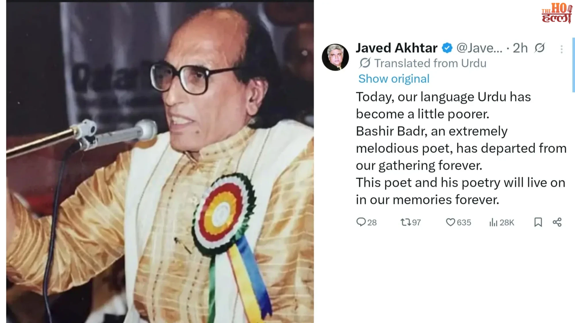 Legendary Urdu Poet Bashir Badr Passes Away at 91