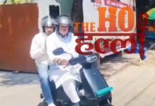 Minister Ganesh Joshi went out on a scooter for inspection