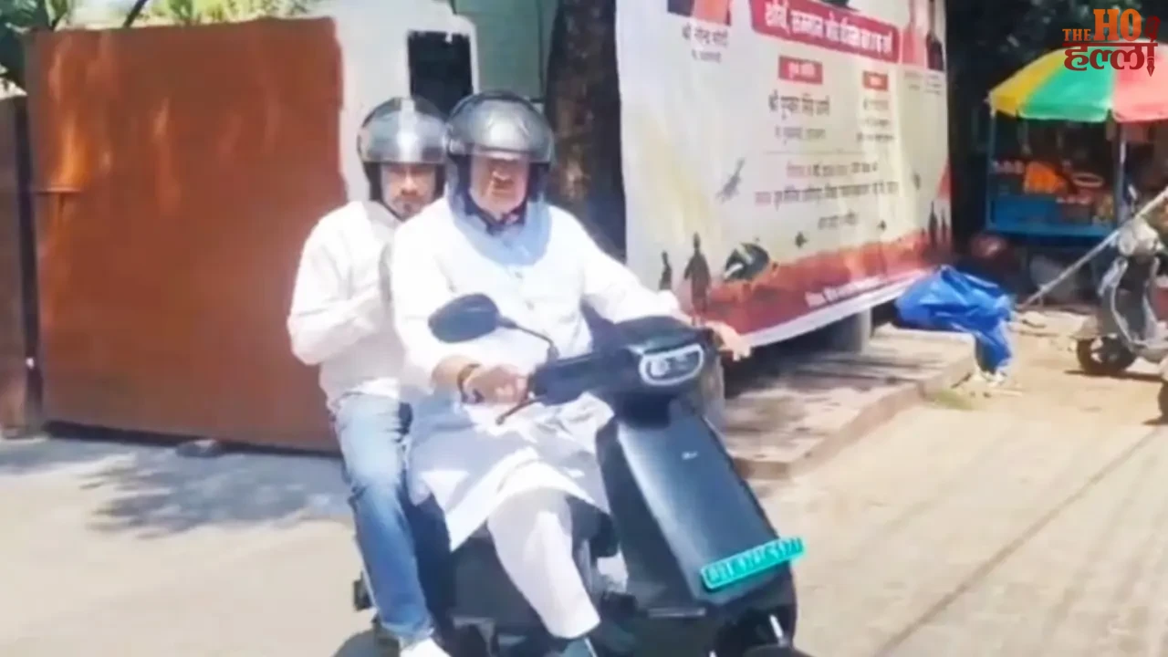 Minister Ganesh Joshi went out on a scooter for inspection