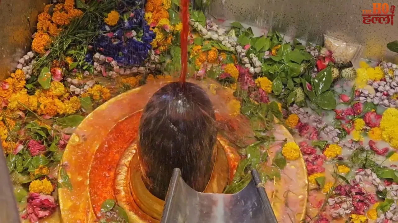 Nautapa Baba Vishwanath is Anointed with Fruit Juice