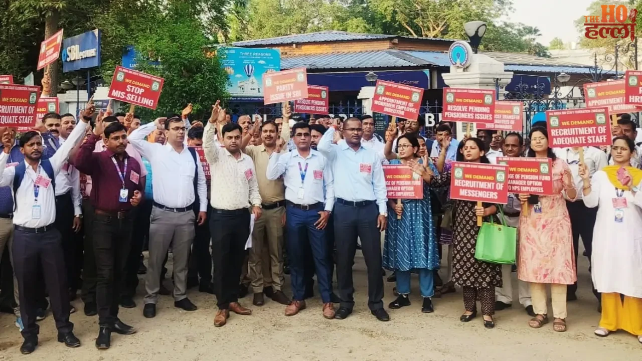 SBI Employees Protest Anger Erupts Nationwide