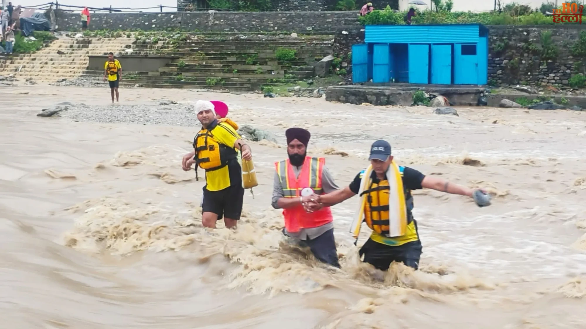 SDRF Rescues 60 Devotees Stranded in Flooded River