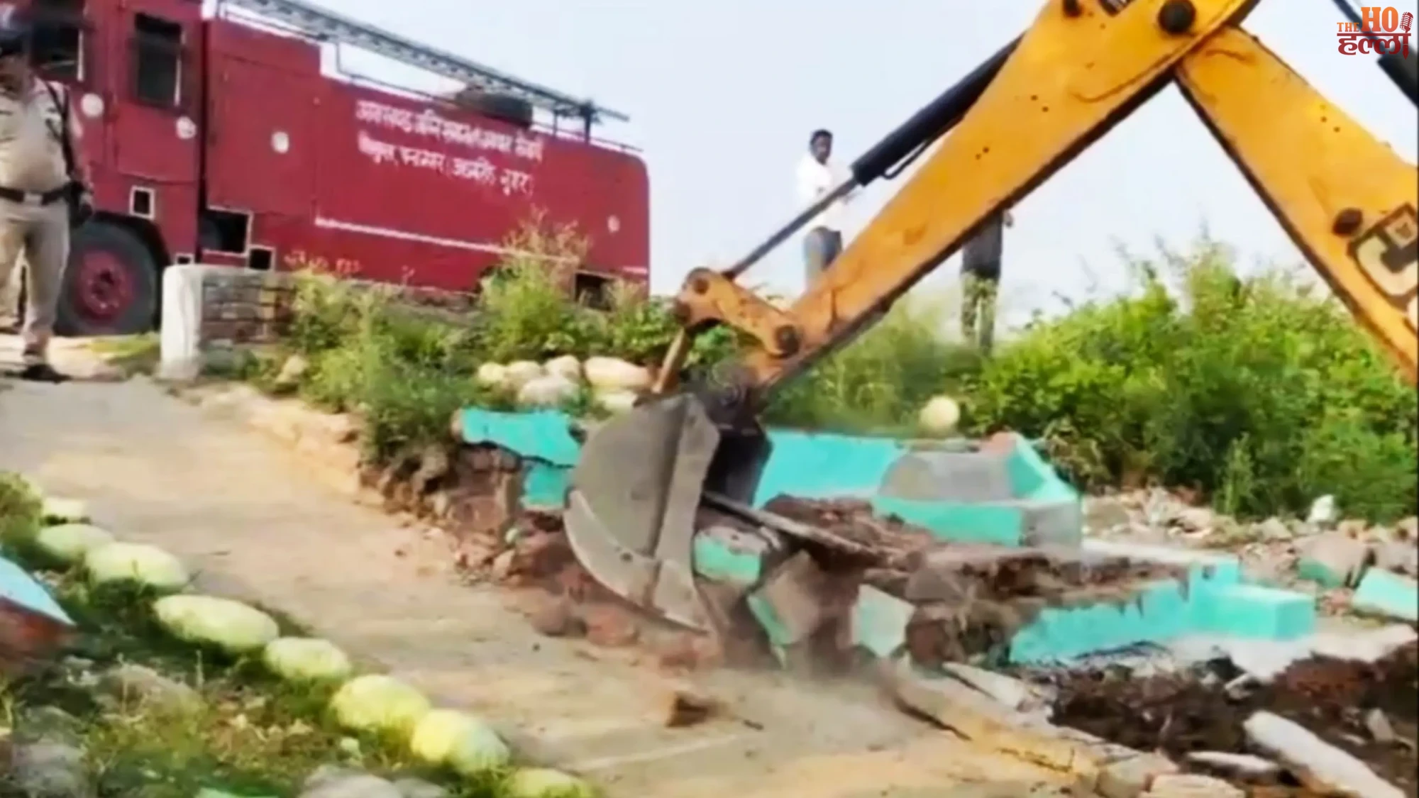 Bulldozer Action Near Nanakmatta Mazar Demolished
