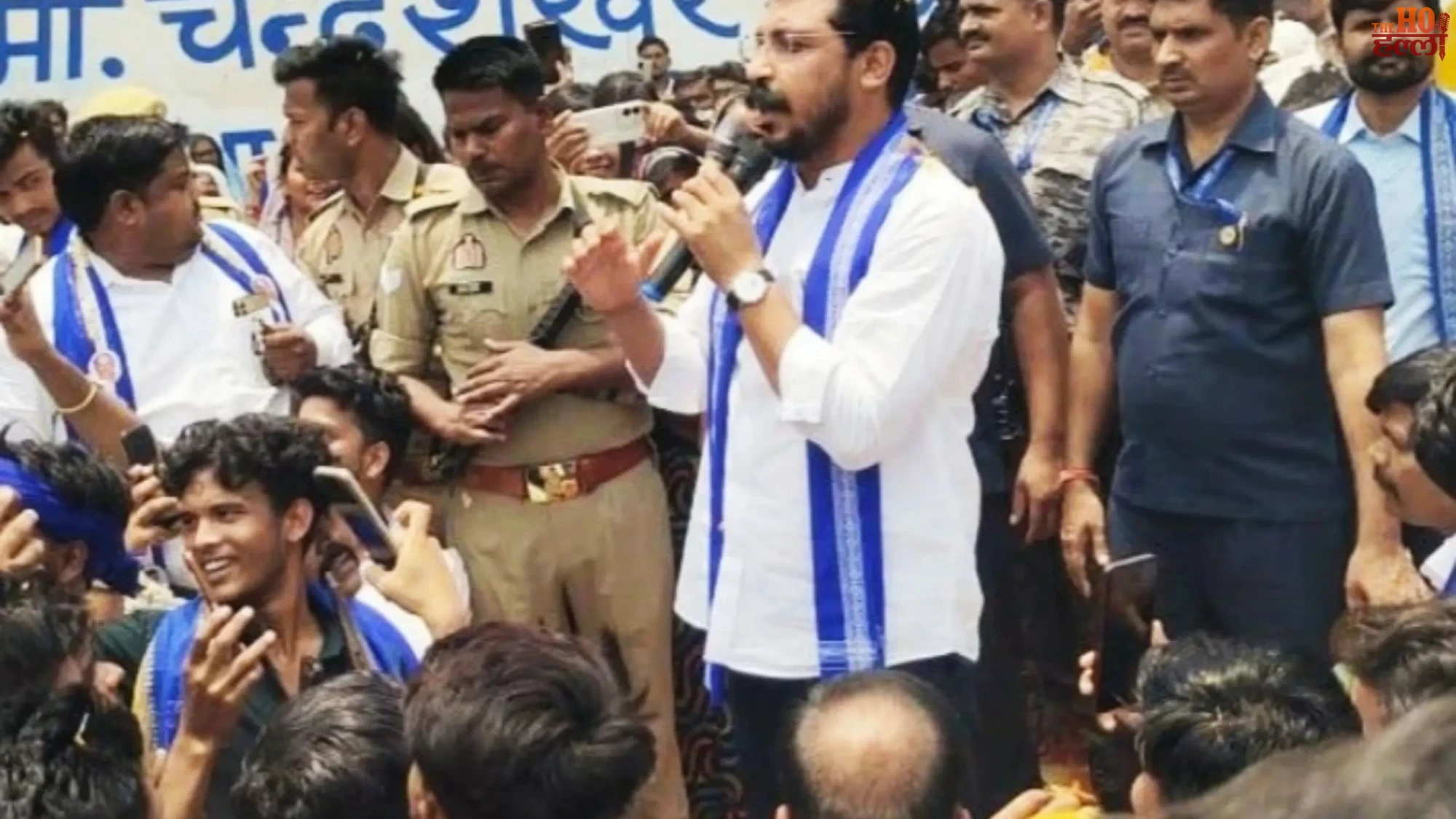 chandrashekhar-azad-kursi-barabanki-visit-youth-rally