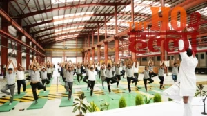 lucknow-metro-international-yoga-day-hazratganj-station-upmrc