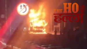 Moving Bus Catches Fire Passengers Show Bravery (1)