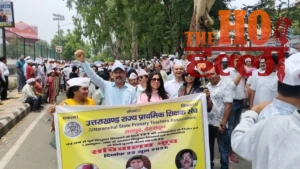 primary-teachers-association-protest-dehradun-secretariat-march-tet