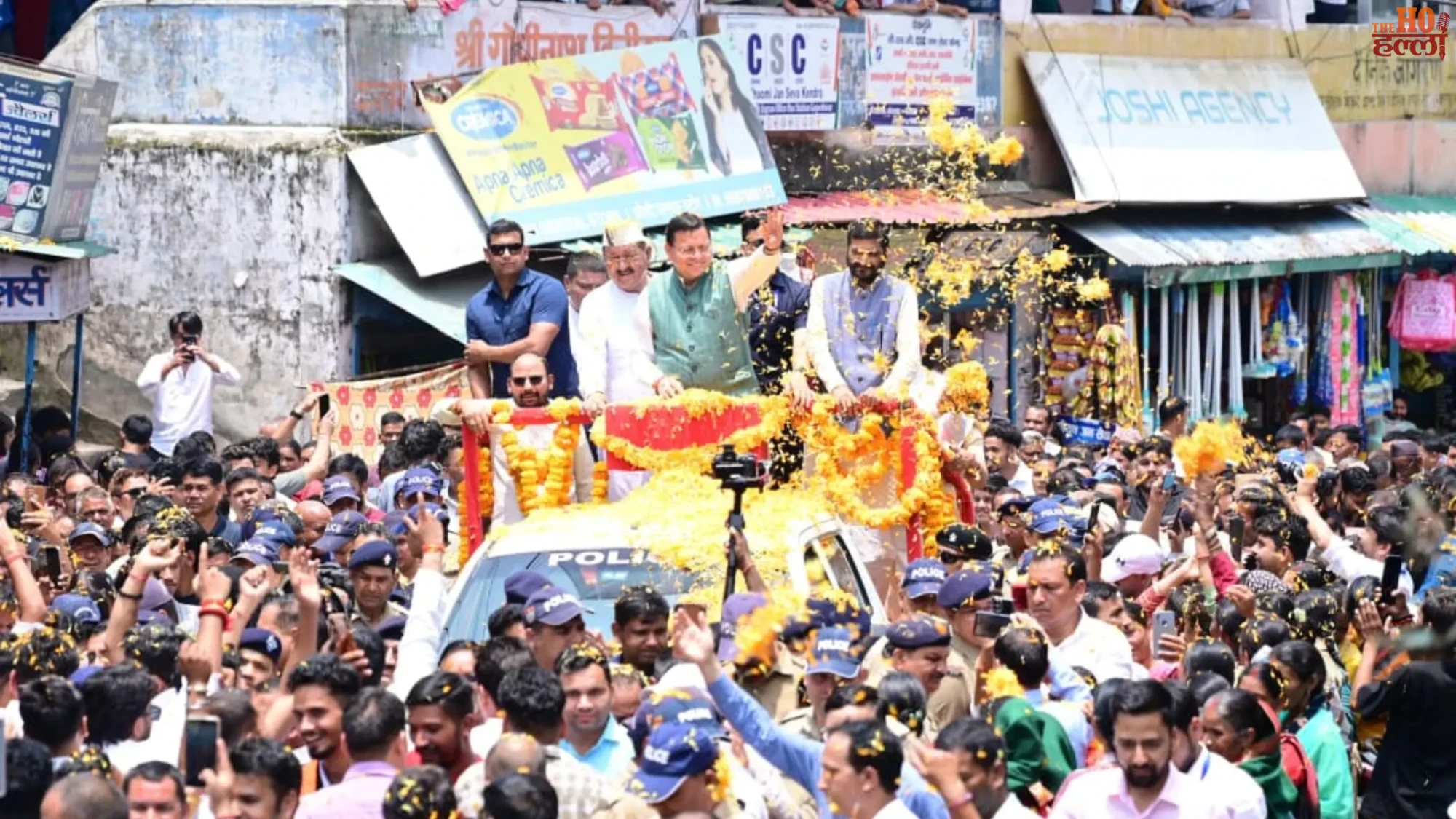 cm-dhami-chamoli-jan-samwad-gopeshwar-report-card-development-projects