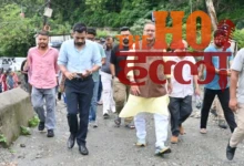 dehradun-minister-ganesh-joshi-inspects-rain-damaged-roads-khalagaon