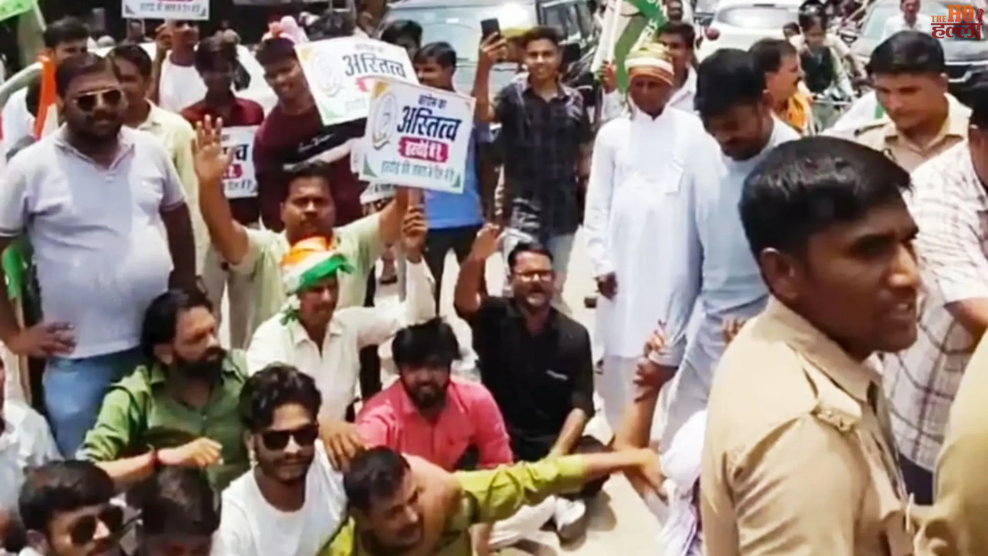 hardoi-congress-protest-excise-minister-nitin-agarwal-detained