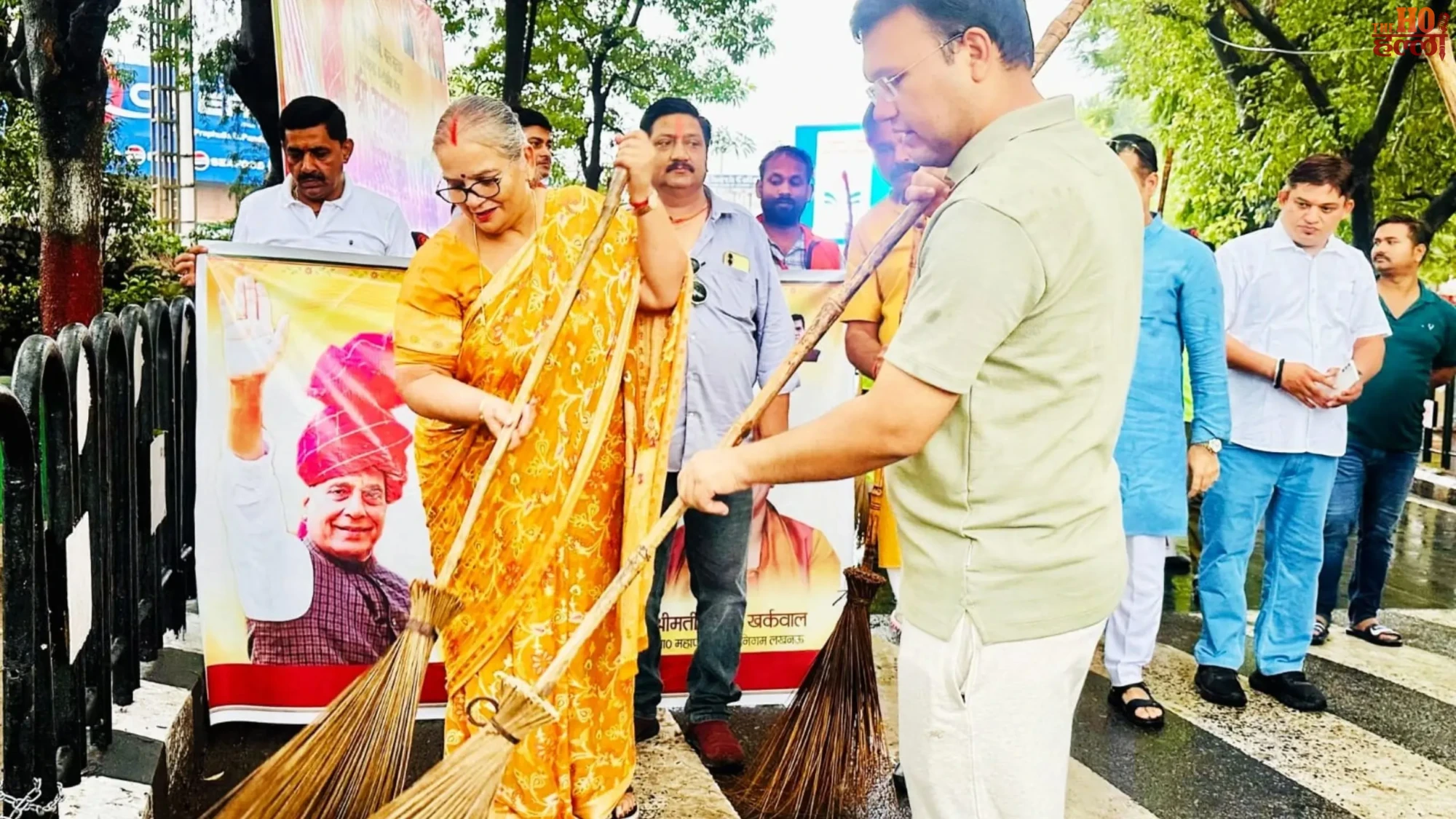mega-cleanliness-drive-lucknow-rajnath-singh-birthday-municipal-corporation
