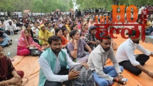 panchayat-sahayak-protest-lucknow-eco-garden-permanent-job-demand (2)