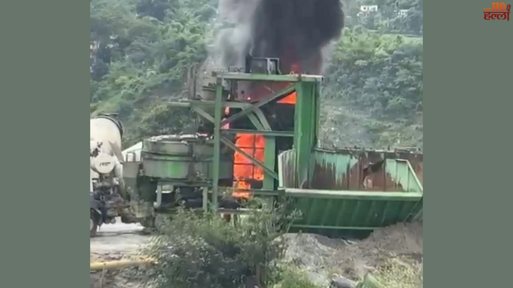 Railway Batching Plant Fire Panic Averted Quickly