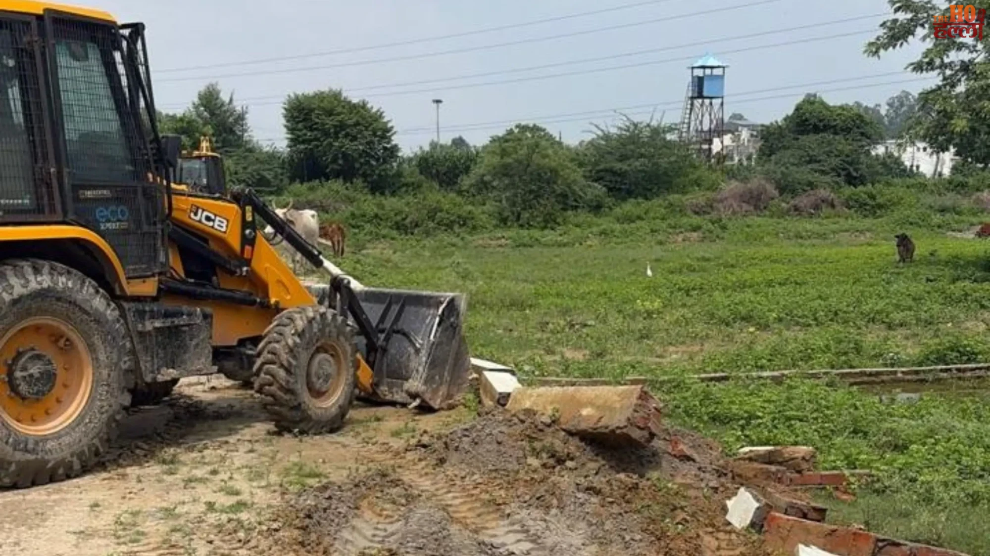 lucknow-lda-illegal-plotting-bulldozer-action