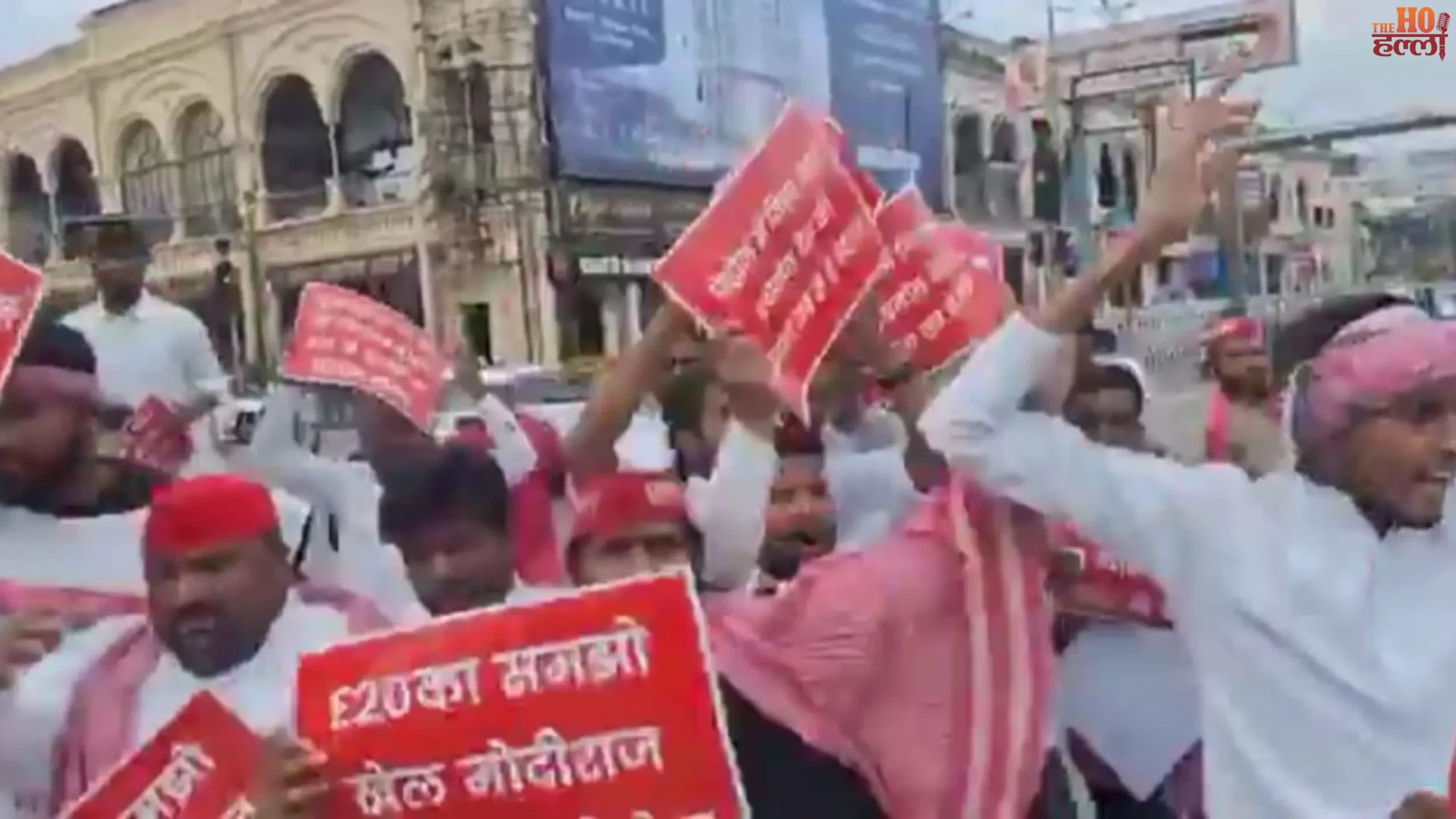 Samajwadi Party Protests E20 Petrol in Lucknow