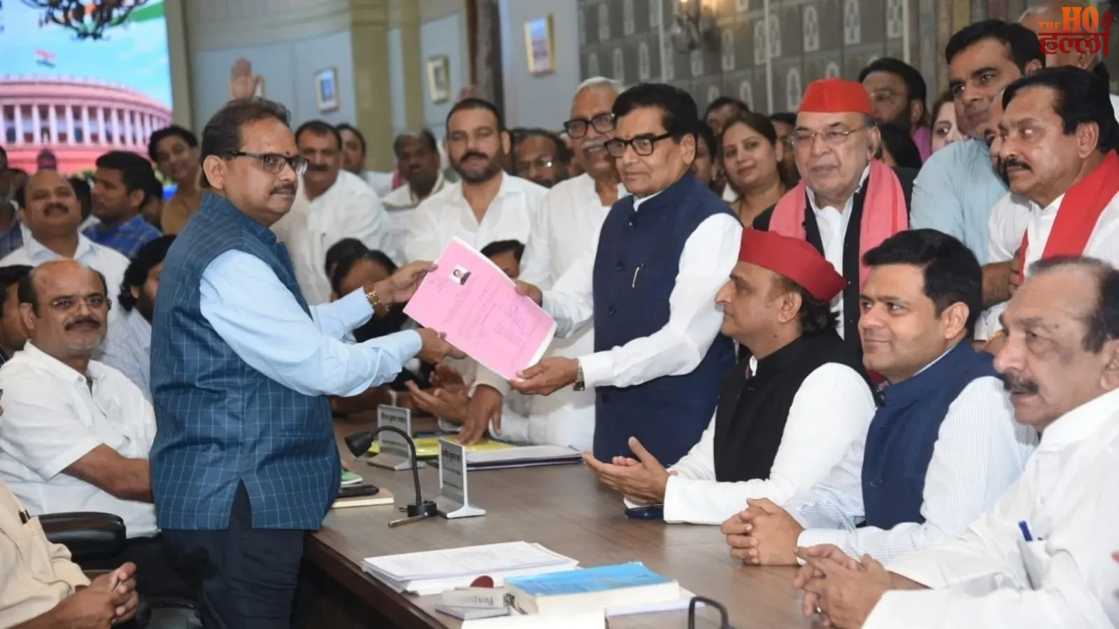 akhilesh-yadav-rajya-sabha-candidate-dhanraj-nathwani-pda
