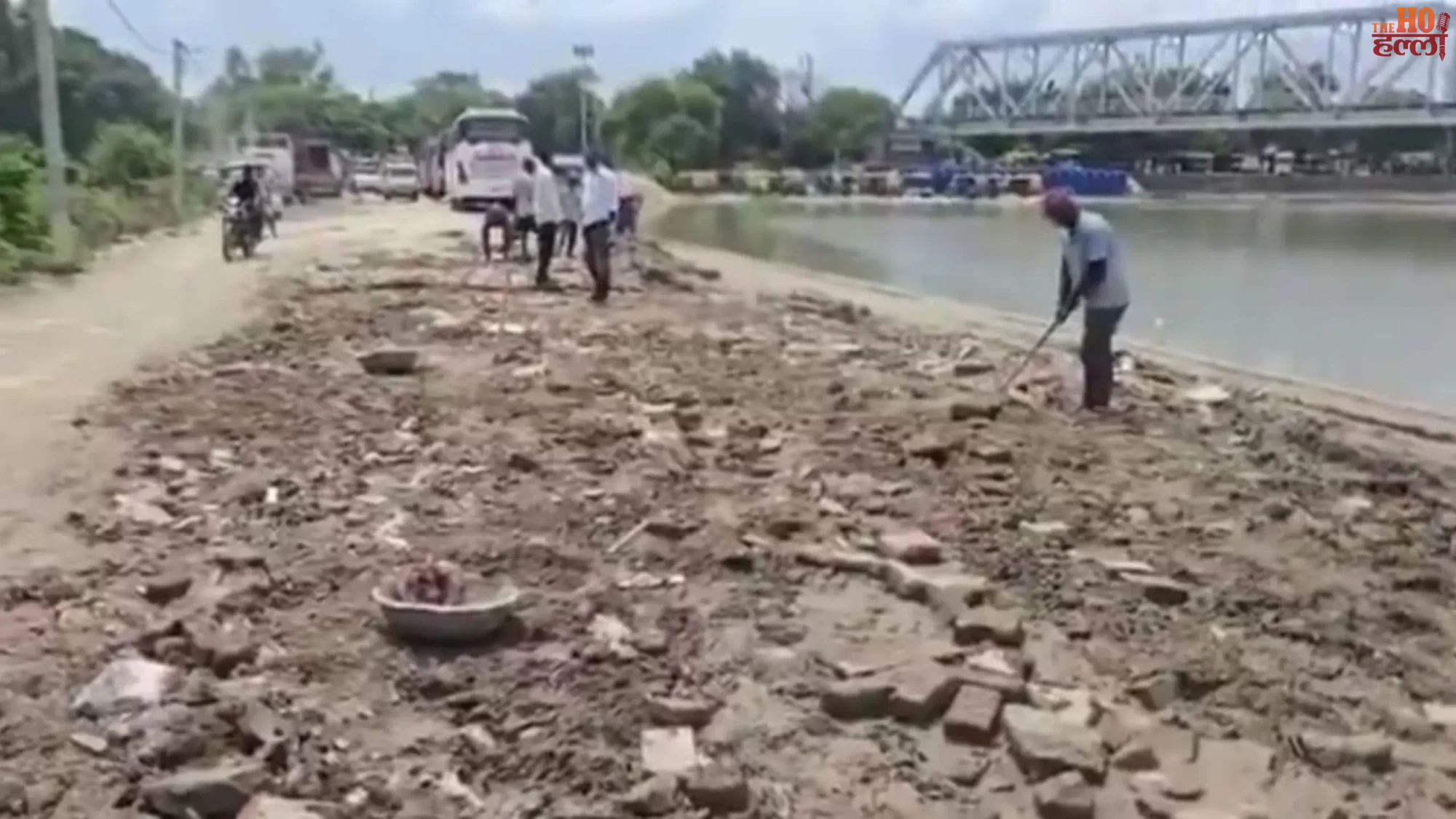 ayodhya-shamshan-ghat-construction-sanjay-singh-aap-protest