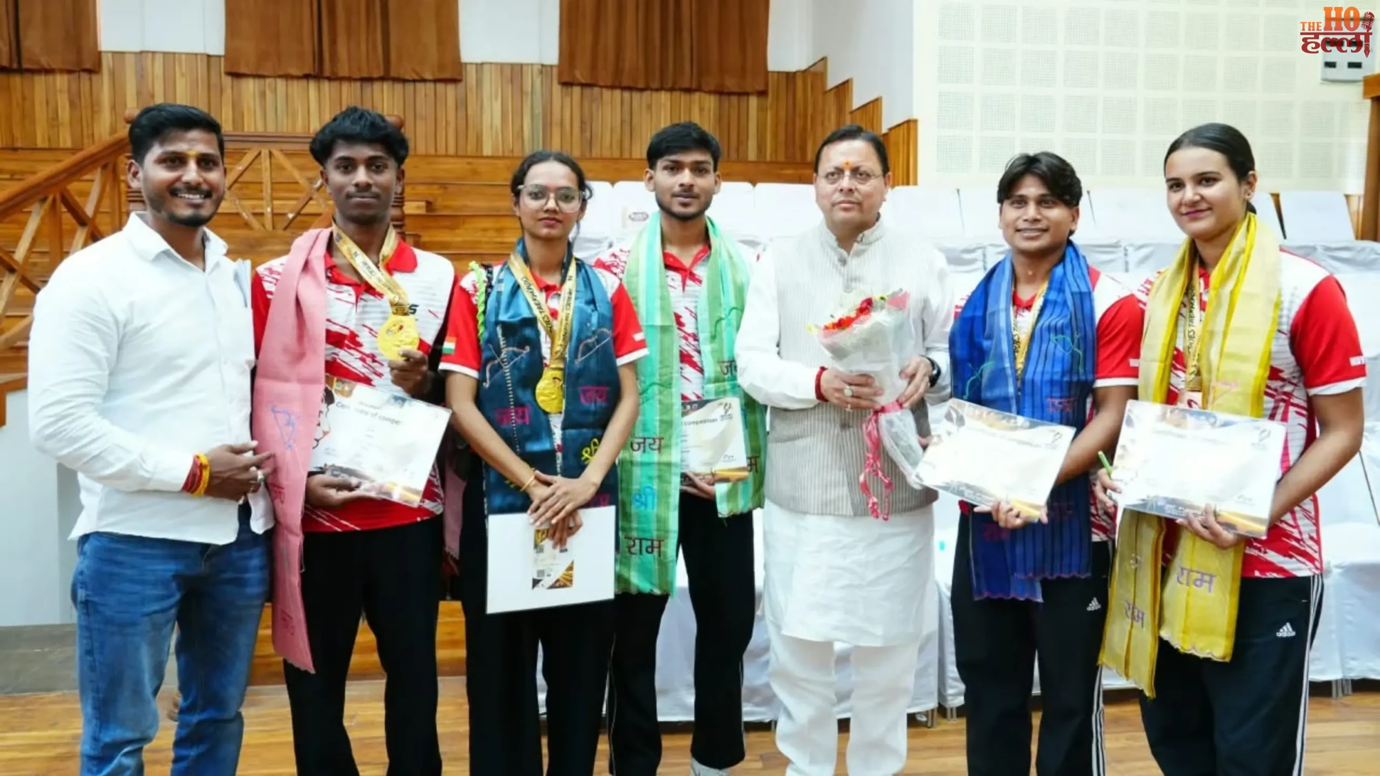 dehradun-cm-pushkar-singh-dhami-public-grievance-redressal-camp-taekwondo-winners