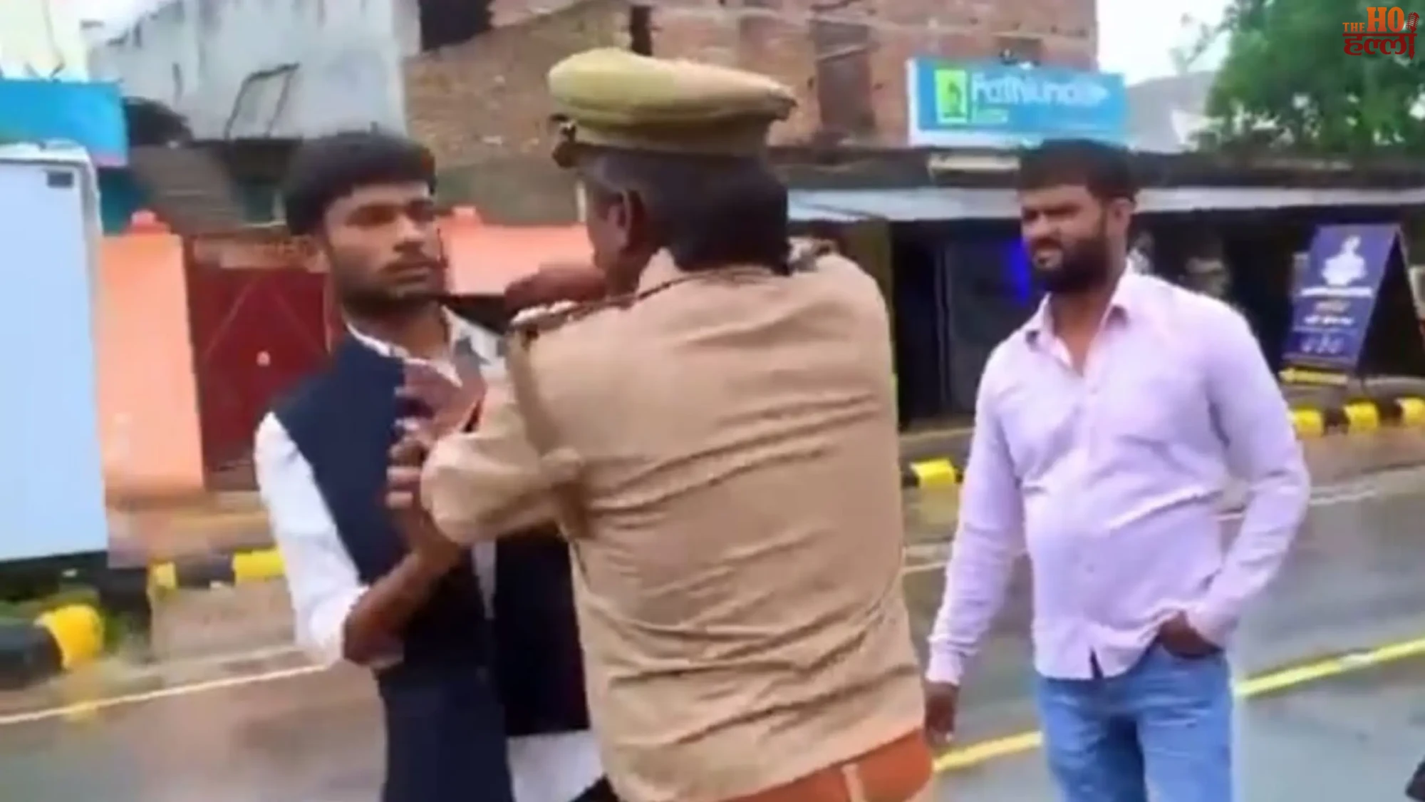 gorakhpur-fake-video-sub-inspector-beaten-with-shoes-arrested